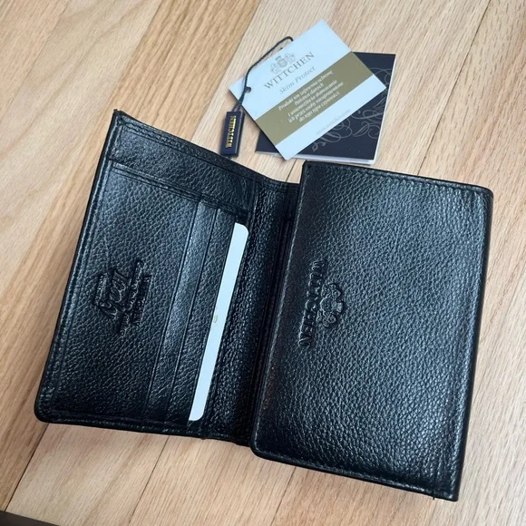Black leather wallet- brand new- mint condition - Picture 4 of 6